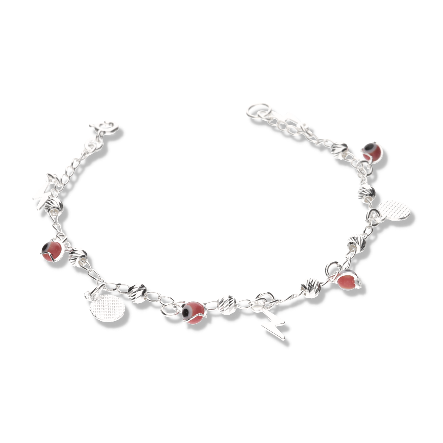 Pulsera de Truenos c/Bola Diamantada y Ojos Turcos