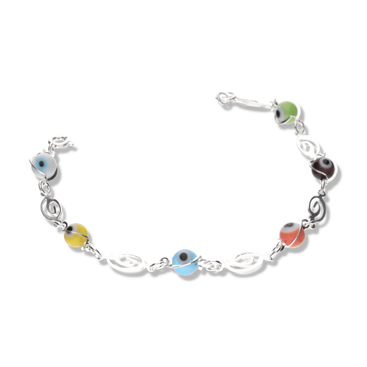 Pulsera de Espirales y Ojos Turcos